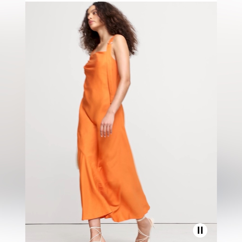 Linen Banana Republic DRAPED VISCOSE-LINEN MAXI DRESS NWT